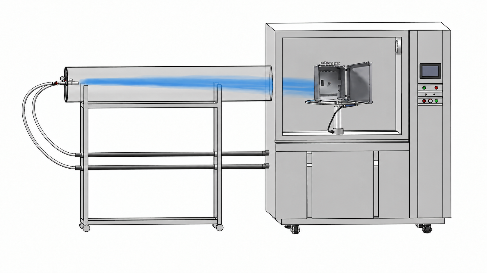 IPX5 IPX6 Water Jetting Test Chamber