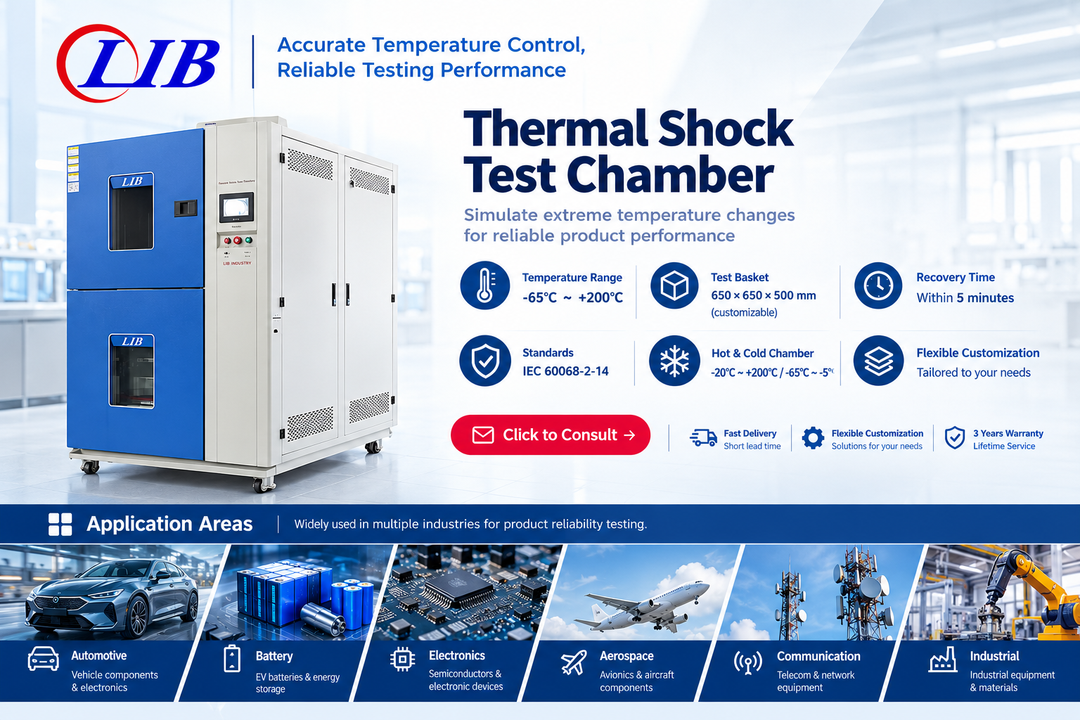 Air To Air Hot Cold Thermal Shock Test Machine Luft-Luft-Heiß-Kalt-Wärmeschocktestmaschine